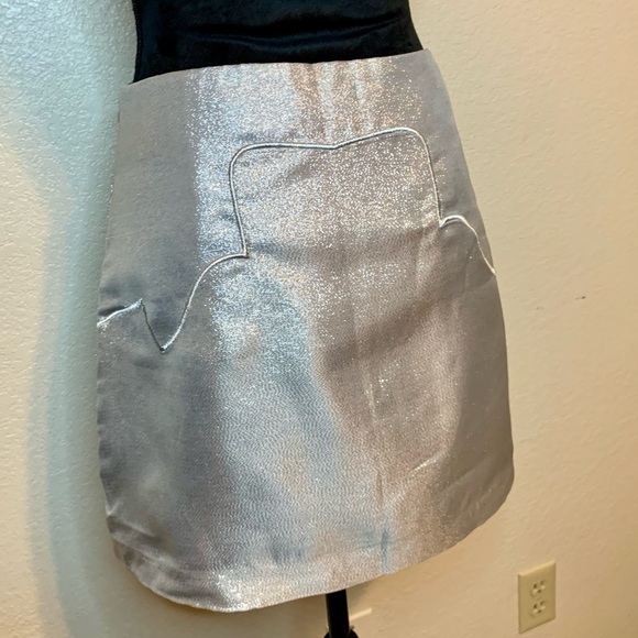 Silver Mini Skirt - Picture 10 of 14
